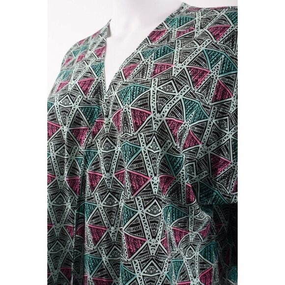 LulaRoe Womens Lindsay Kimono Swim Coverup Shawl S 0-2-4-6-8 Triangle Print - Picture 4 of 6